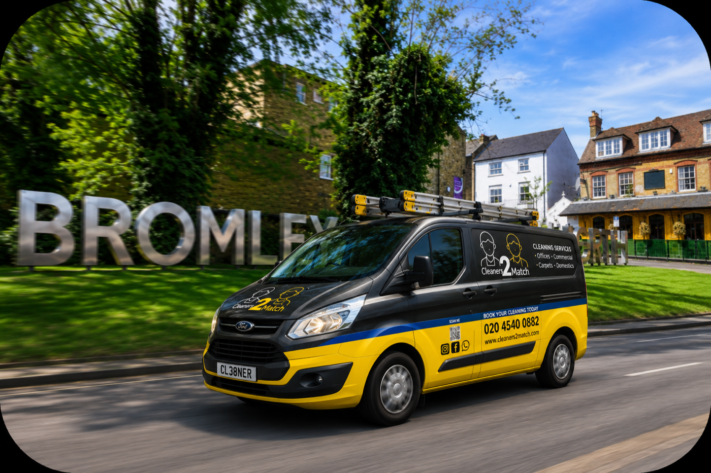 Cleaners2Match van CL38NER in Bromley — end of tenancy cleaning South East London
